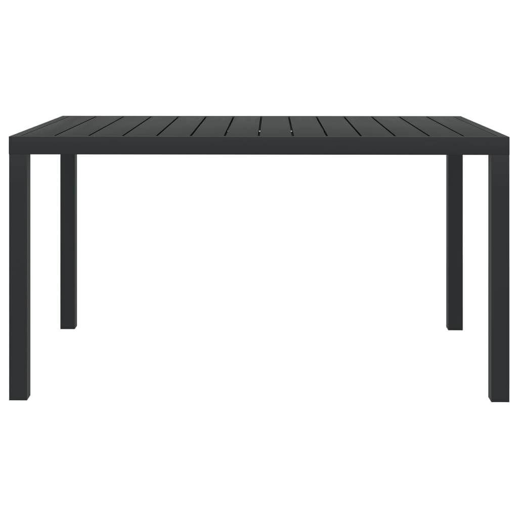 Vidaxl - Table de jardin noir 150 x 90 x 74 cm Aluminium et WPC vidaXL 42791 - Image 2