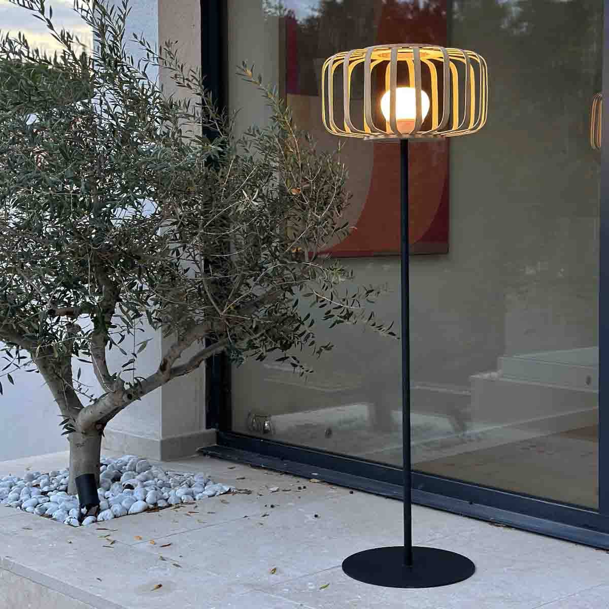 Lumisky - Lampadaire extérieur sans fil STANDY BAMBOU H150cm - Image 8
