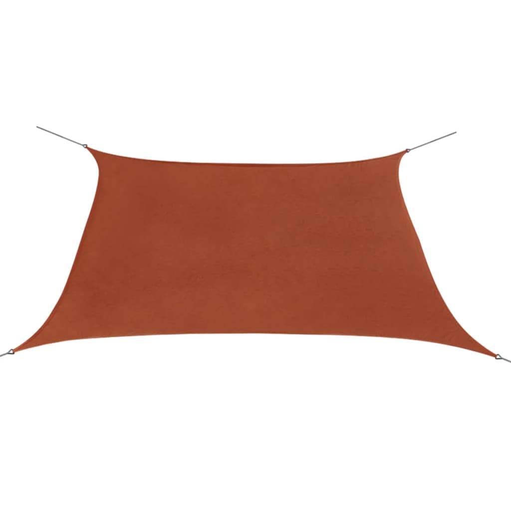 Voile toile d'ombrage parasol en tissu oxford carré 3,6 x 3,6 m ocre marron - Image 1