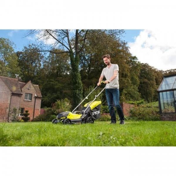 Ryobi - Tondeuse a Gazon RYOBI - Combo 2 outils ONE+ :   RLM18X33B40 + coupe-bordures OLT1825M OFFERT - RLM1833BLT1825M - Image 5