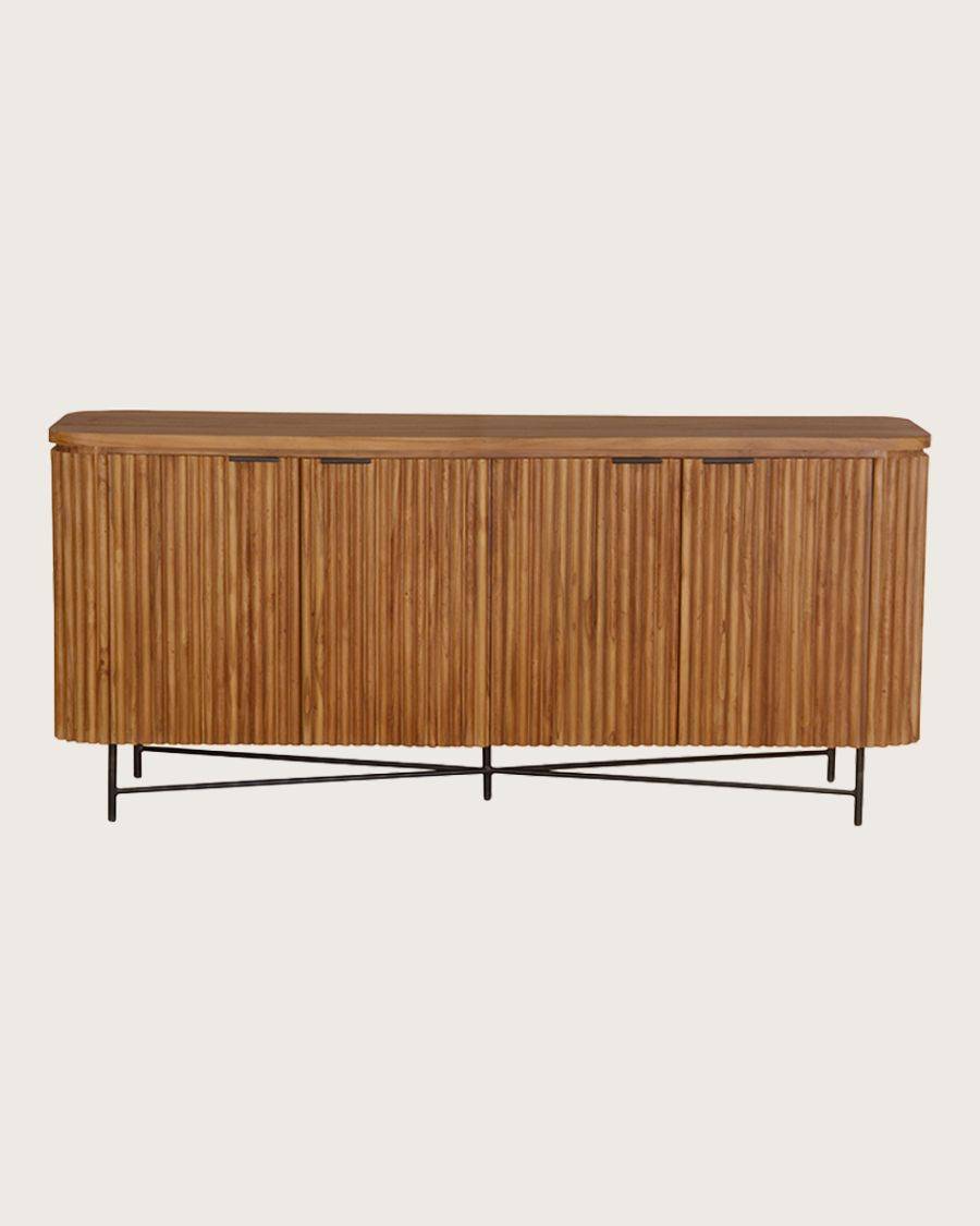 Opéra - Buffet rétro en bois de teck recyclé - UNIQKA - Image 1