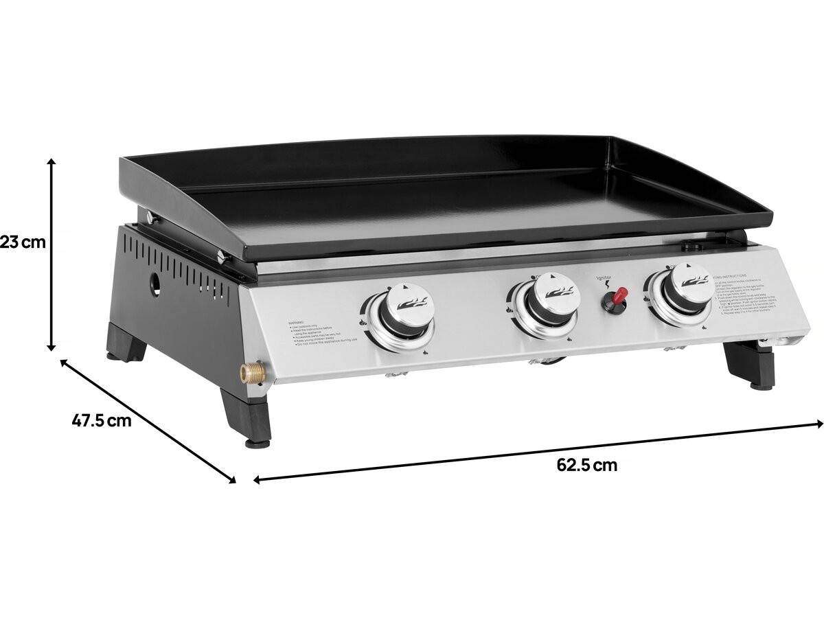 Plancha Gaz 3 Brûleurs "jolly" - 7,5 Kw - Gris -habitat Et Jardin - Image 4