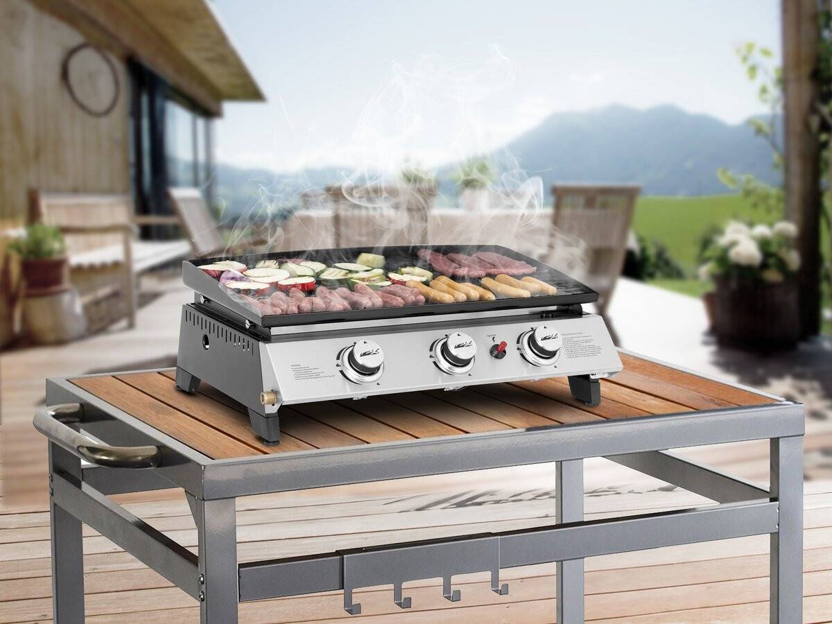 Plancha Gaz 3 Brûleurs "jolly" - 7,5 Kw - Gris -habitat Et Jardin - Image 2