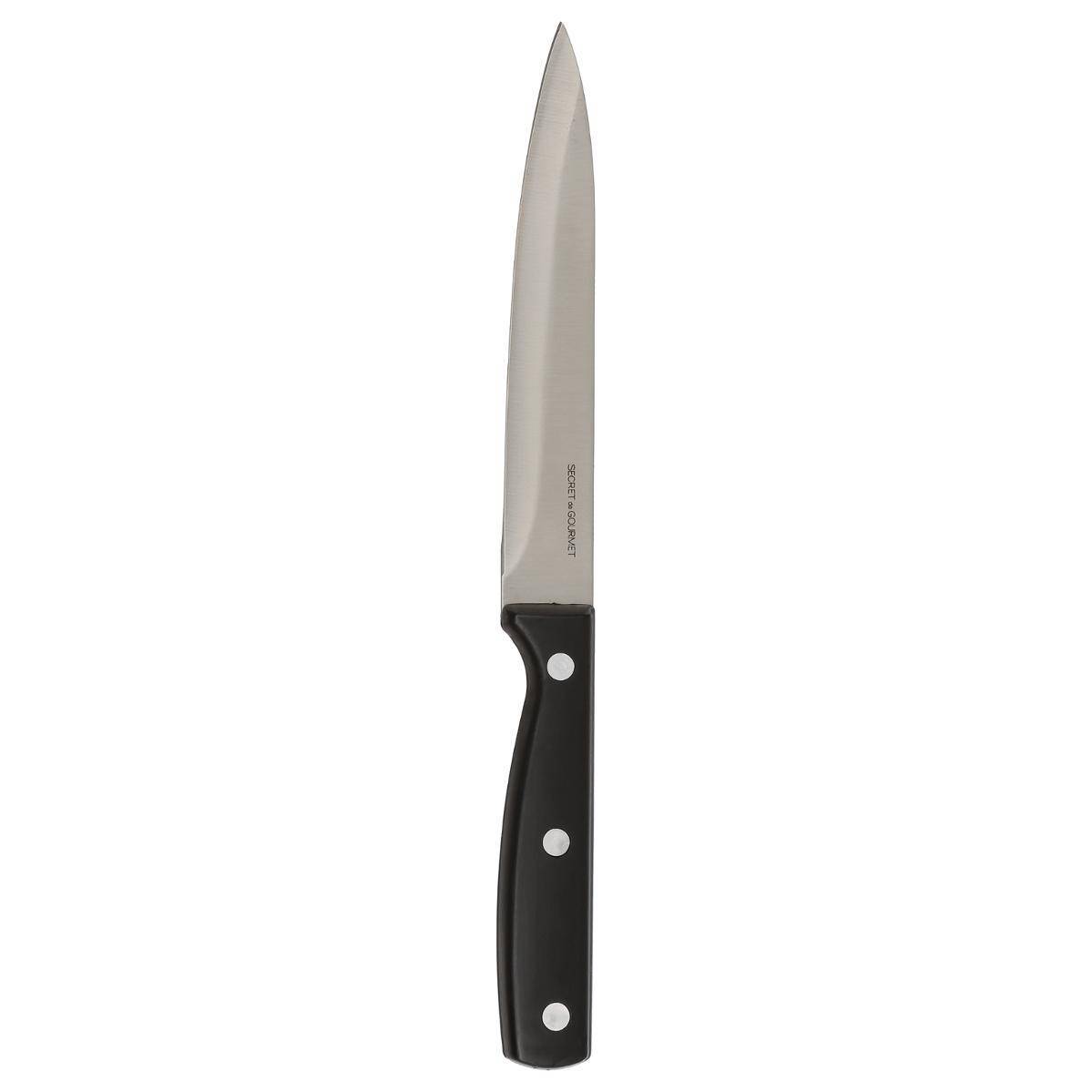 Paris Prix - Couteau utilitaire inox "Essentiel Black" lame 13cm - 5five - Image 1