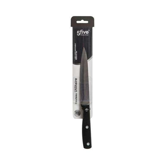 Paris Prix - Couteau utilitaire inox "Essentiel Black" lame 13cm - 5five - Image 2