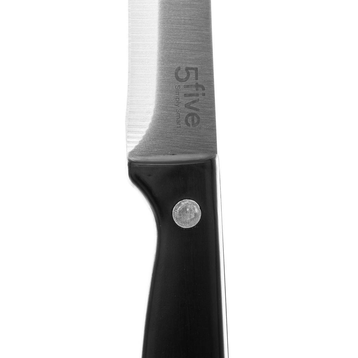 Paris Prix - Couteau utilitaire inox "Essentiel Black" lame 13cm - 5five - Image 4