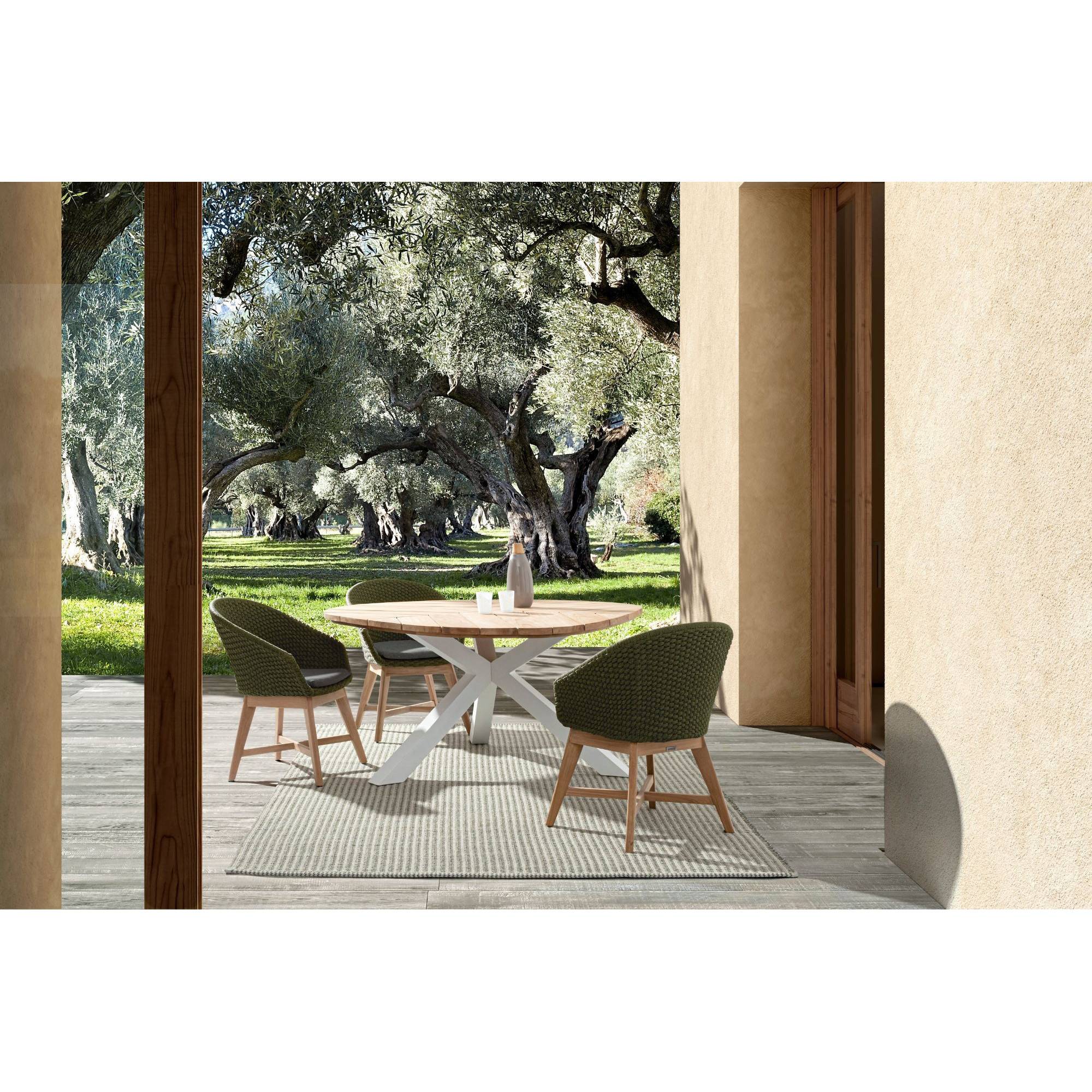 Autre - Table de jardin forme galet en teck et aluminium L160 - CAP FERRET - Image 4