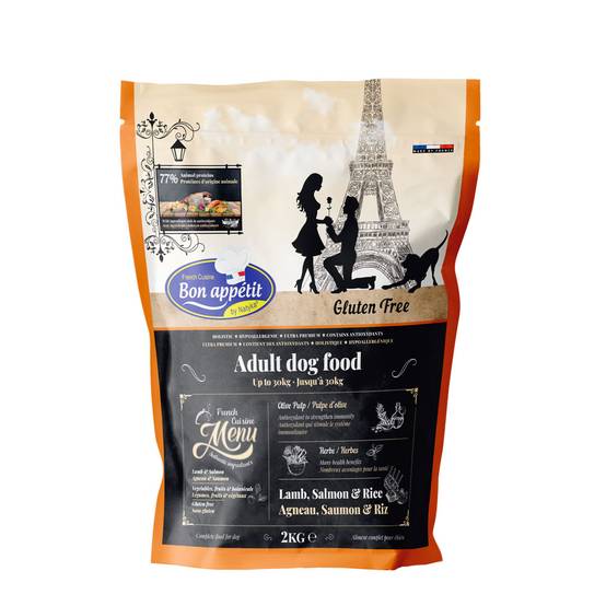 0 - Croquettes pour chien adulte à l’agneau Bon Appétit 2kg