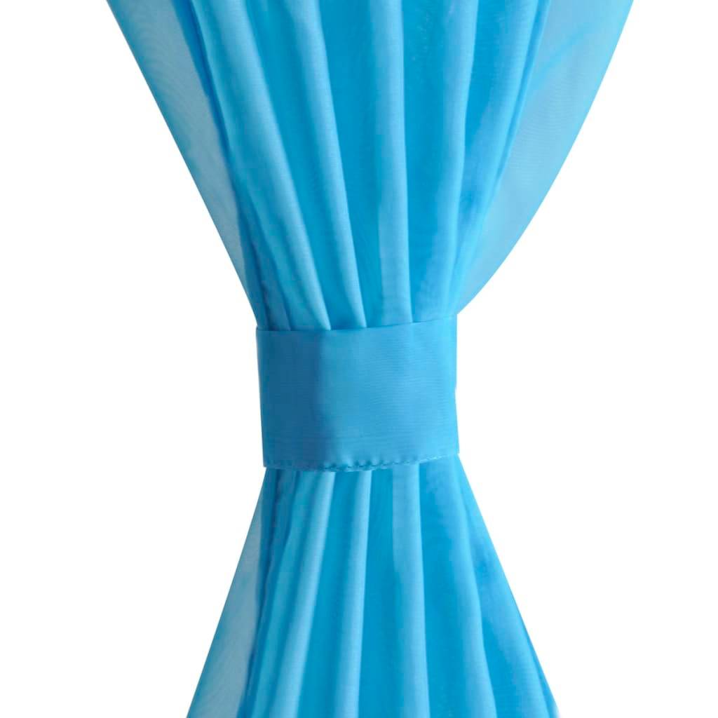 Rideau fin - Panneau de rideau Turquoise 140x245 cm 2 pcs - Image 4
