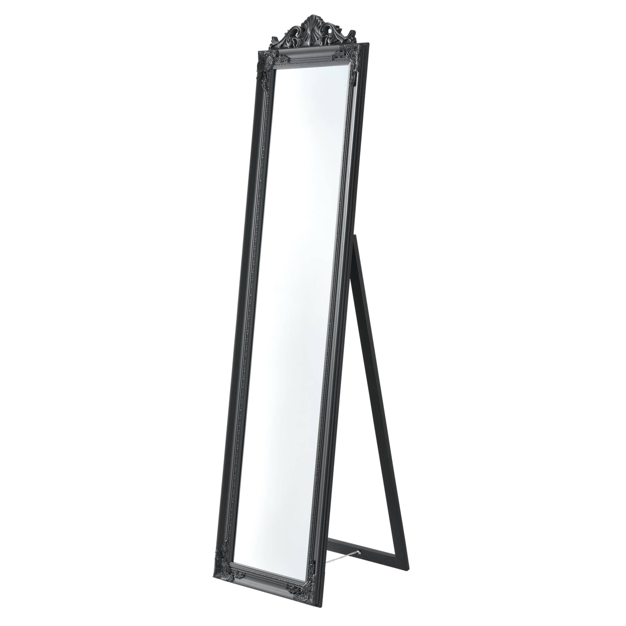 Helloshop26 - Miroir sur pied inclinable 160 x 40 cm gris foncé - Image 1