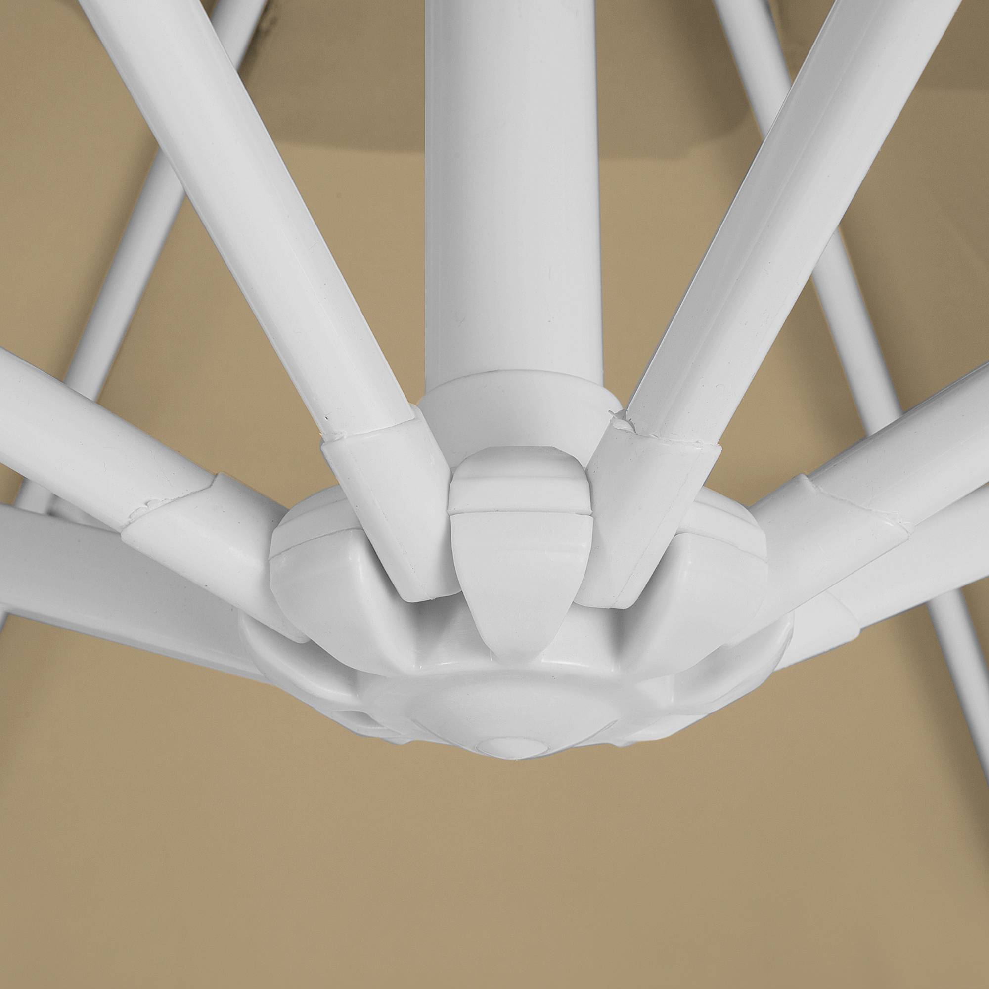 Beliani - Parasol déporté Tissu Beige foncé SAVONA - Beliani - Image 6