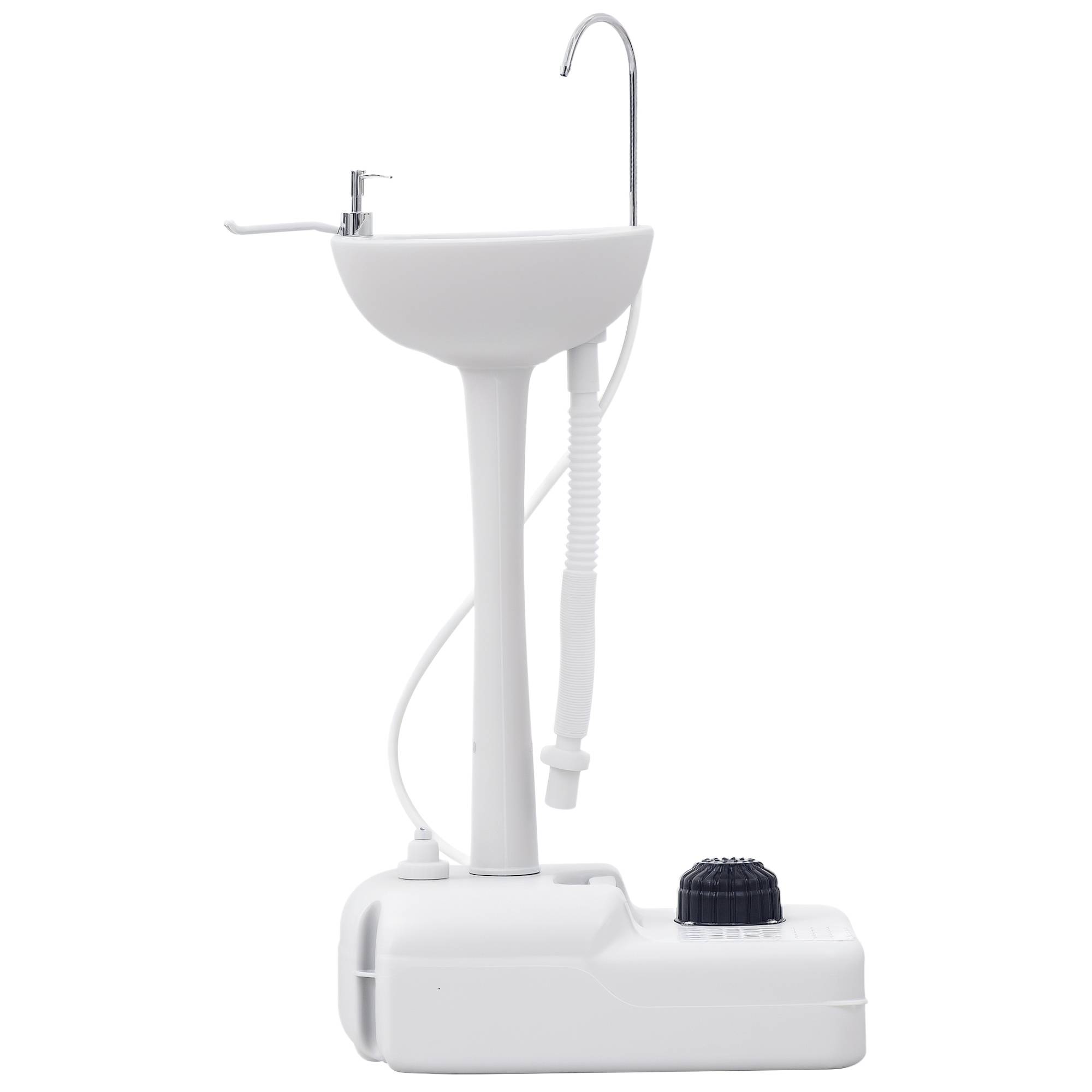 Sans Marque - Lavabo mobile, portable, roues incluses, 51x33,5x103cm, blanc - Image 2