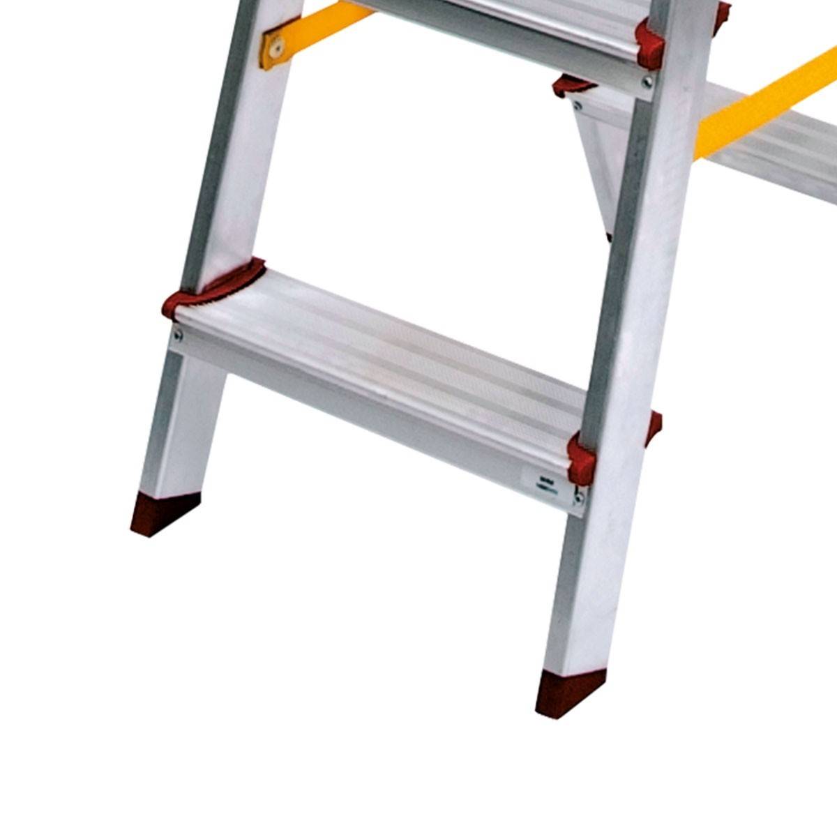 Vito - Escabeau Double 3 Marches Aluminium Pliable 65 cm – Marchepied Stable Antidérapant Charge 150 kg pour Bricolage et Travaux VITO - Image 6