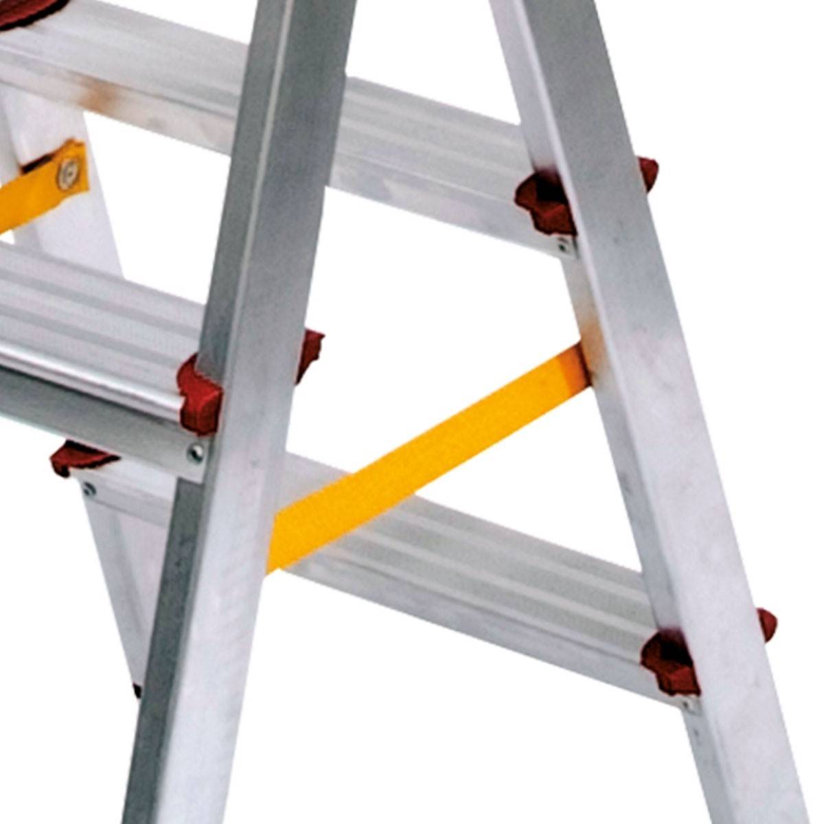 Vito - Escabeau Double 3 Marches Aluminium Pliable 65 cm – Marchepied Stable Antidérapant Charge 150 kg pour Bricolage et Travaux VITO - Image 8