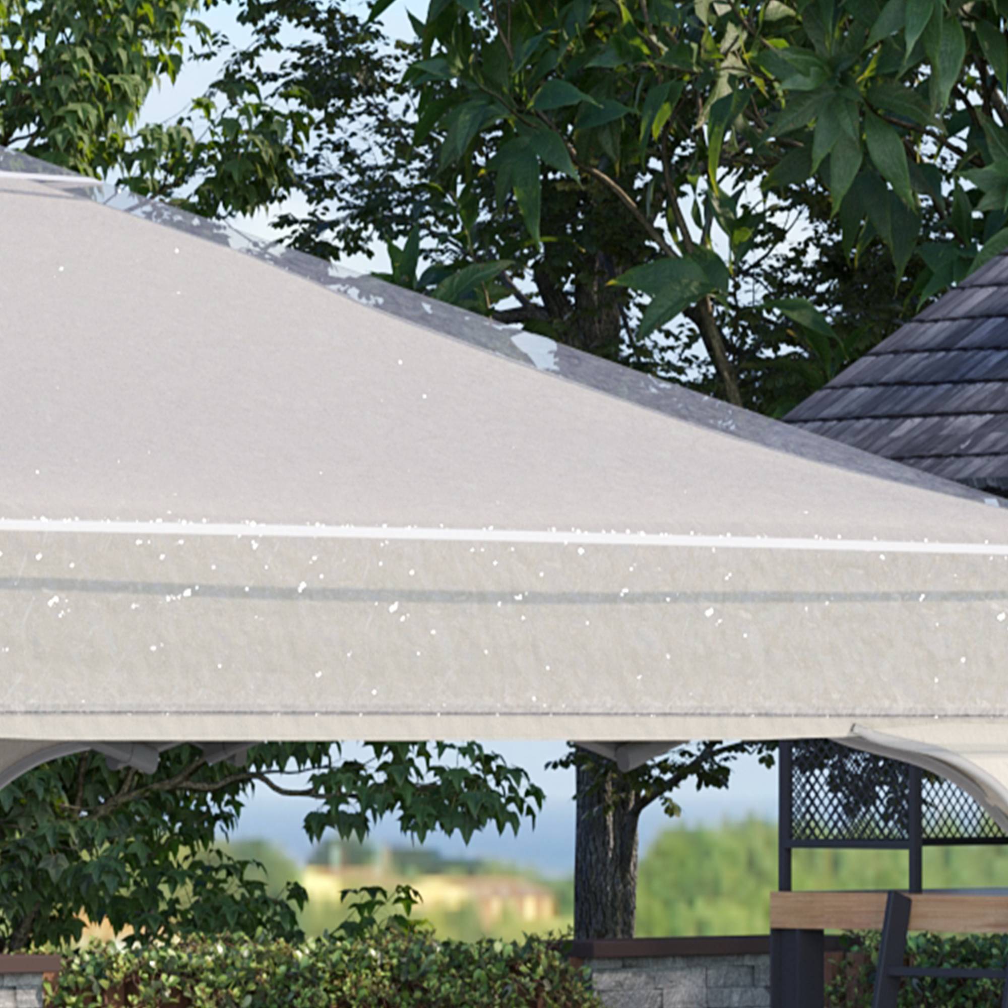 Outsunny - Housse bâche de protection transparente en PVC pour tonnelle barnum 3 x 3 m - Outsunny - Image 6