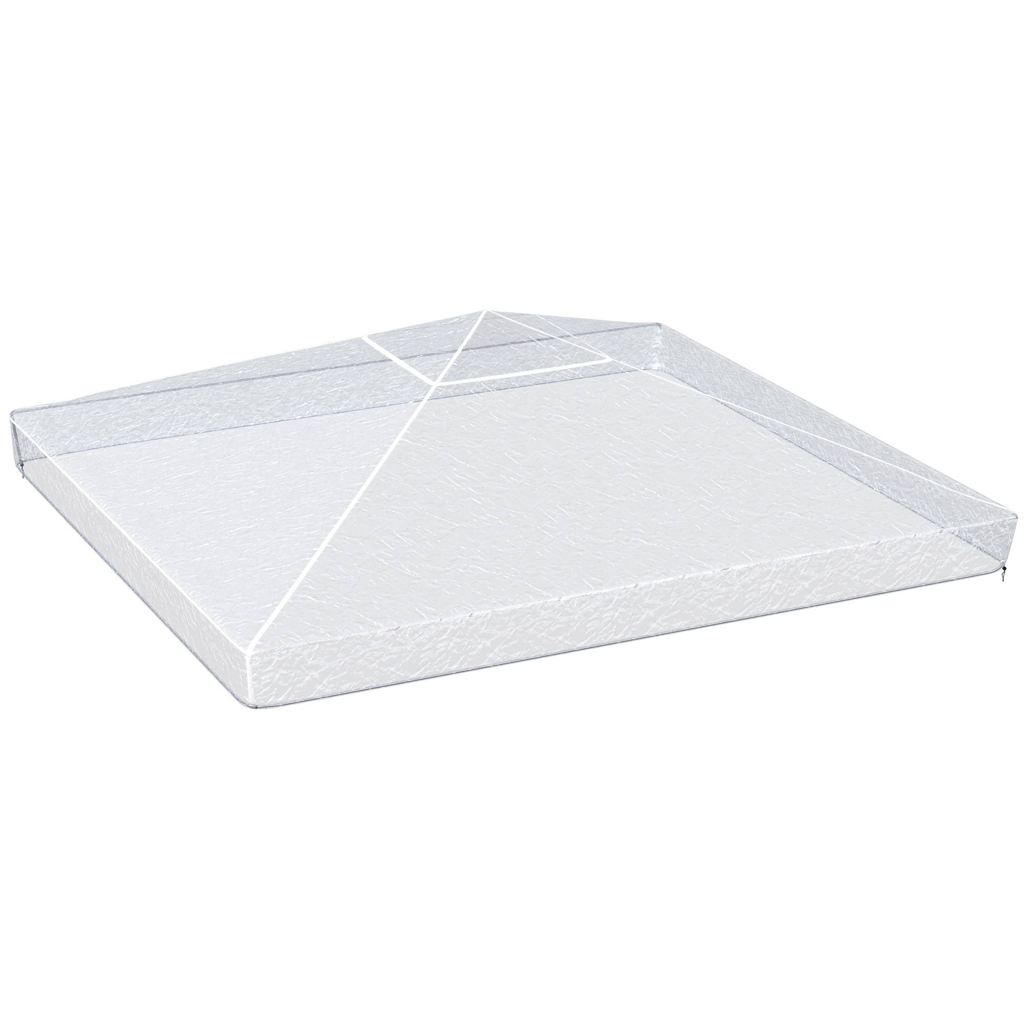 Outsunny - Housse bâche de protection transparente en PVC pour tonnelle barnum 3 x 3 m - Outsunny - Image 1
