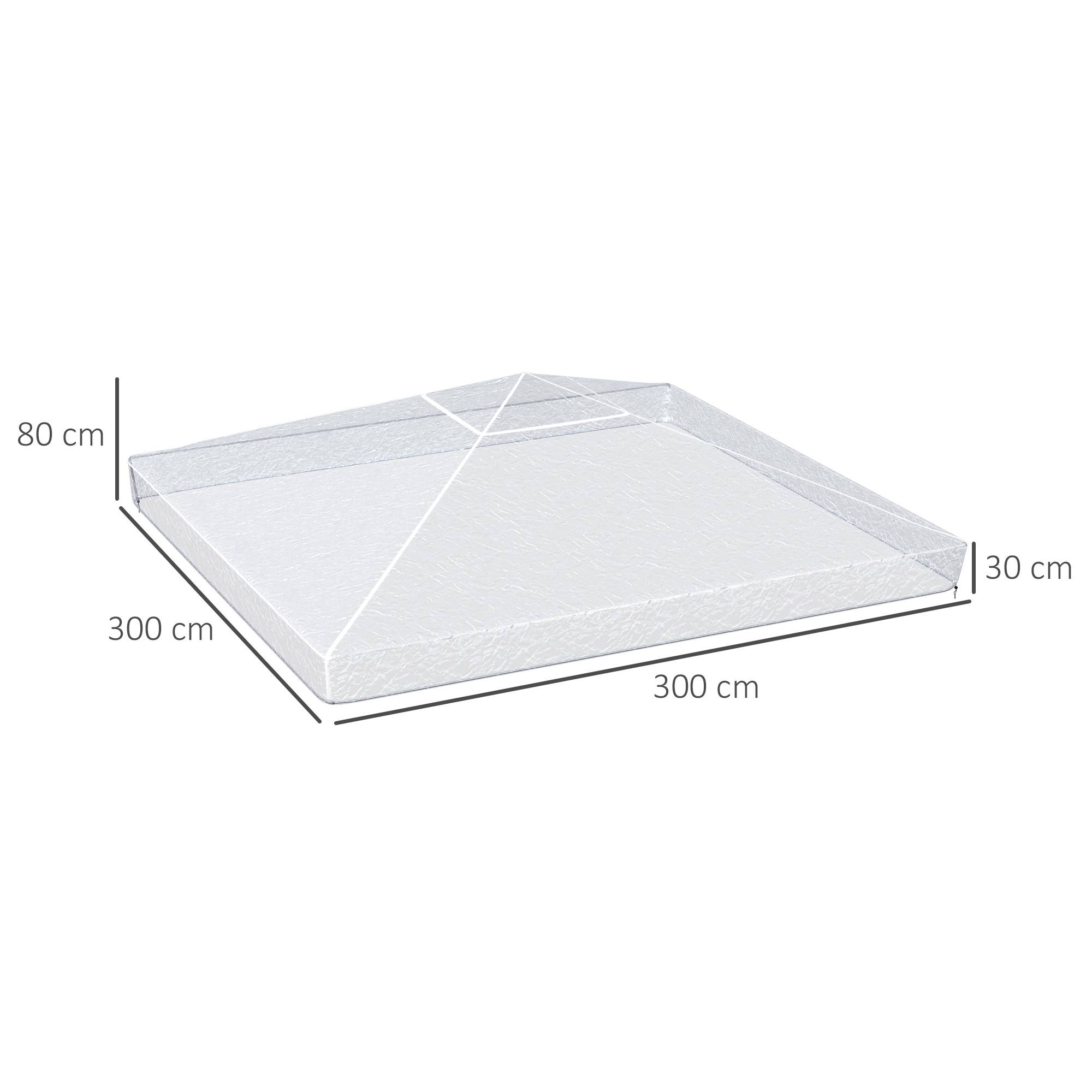 Outsunny - Housse bâche de protection transparente en PVC pour tonnelle barnum 3 x 3 m - Outsunny - Image 3