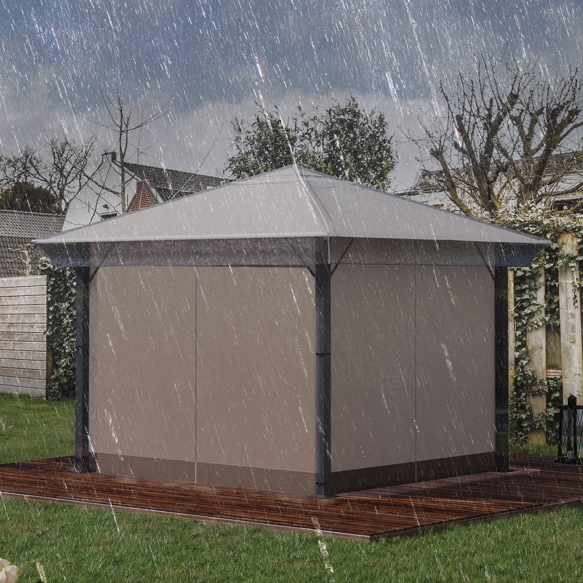Outsunny - Housse bâche de protection transparente en PVC pour tonnelle barnum 3 x 3 m - Outsunny - Image 2