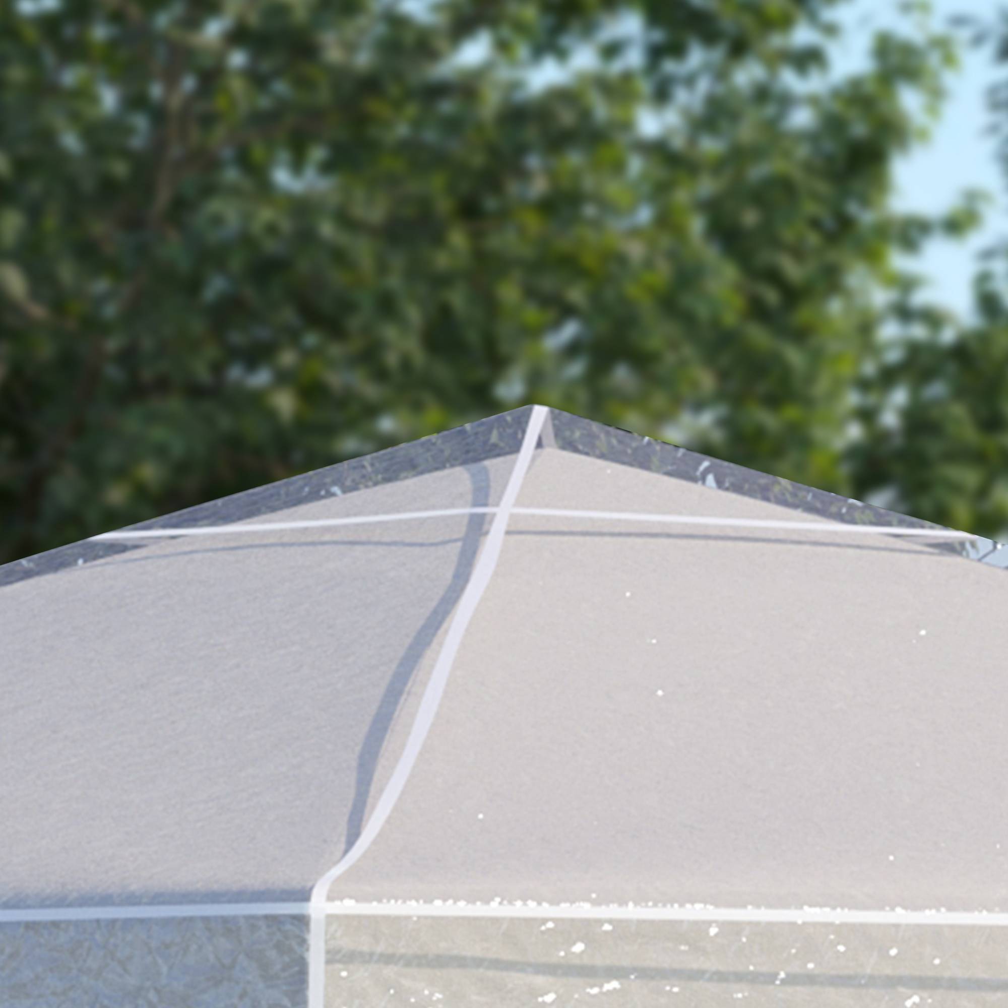 Outsunny - Housse bâche de protection transparente en PVC pour tonnelle barnum 3 x 3 m - Outsunny - Image 8