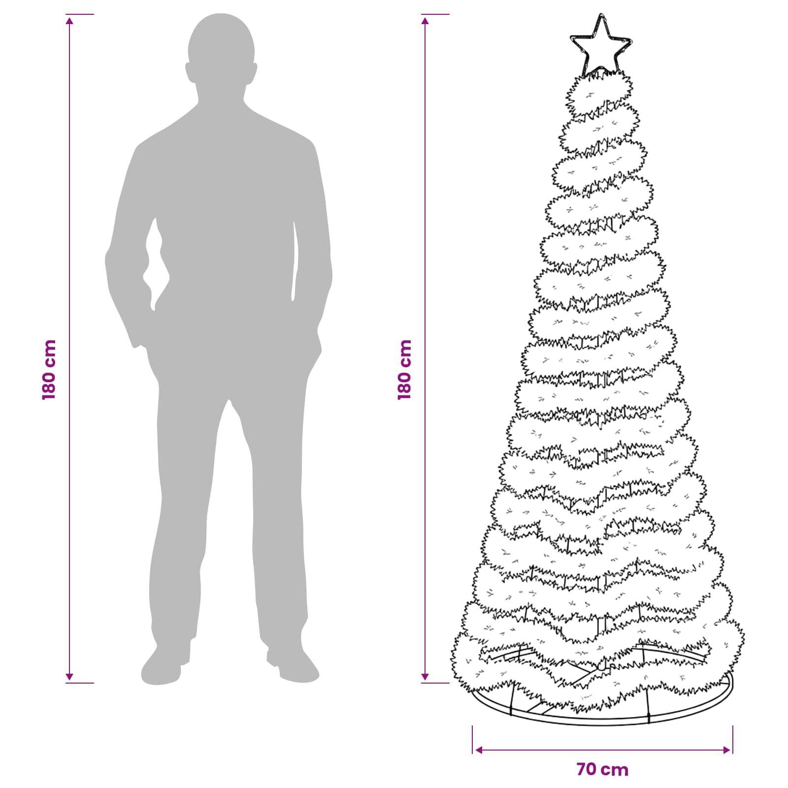 Vidaxl - Sapin de Noël brillant avec LED et socle EKENAS 180 cm 220 LED vidaXL 42055408 - Image 3