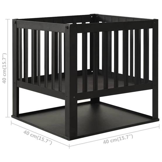 ComfortXL - Brasero Carré en Acier avec Rangement à Bûches pour Jardin Terrasse 40 cm Noir – ComfortXL Outdoor Living - Image 5