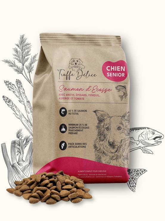 Autre - Croquettes chien sénior - Saumon d’Écosse Truffe Délice