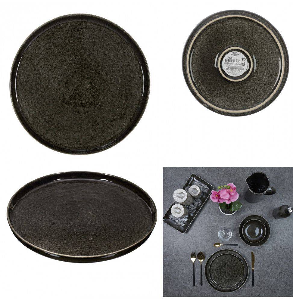 The Home Deco Factory - Assiette plate en grès Tokyo 26 cm - Image 5