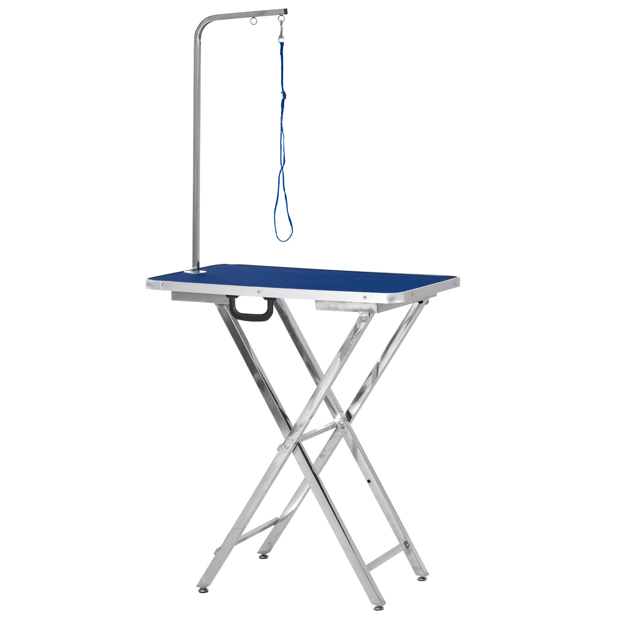 ComfortXL - Table de toilettage chien acier 72x45x74-81 cm bleu pliable antidérapante avec bras - ComfortXL Outdoor Living - Image 2