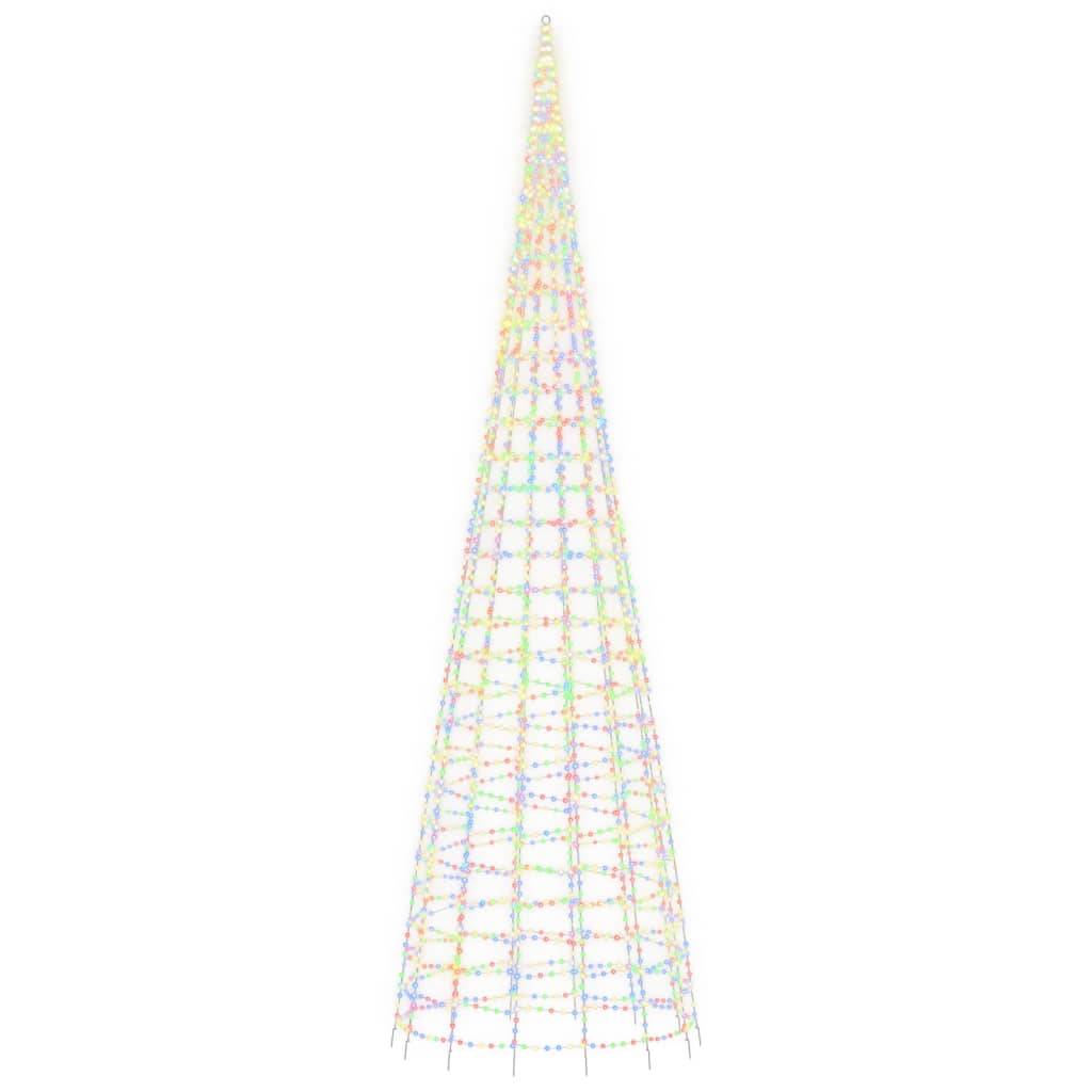 Sapin De Noël - Arbre de Noël lumineux sur mât de drapeau 3000LED coloré 800 cm - Image 4