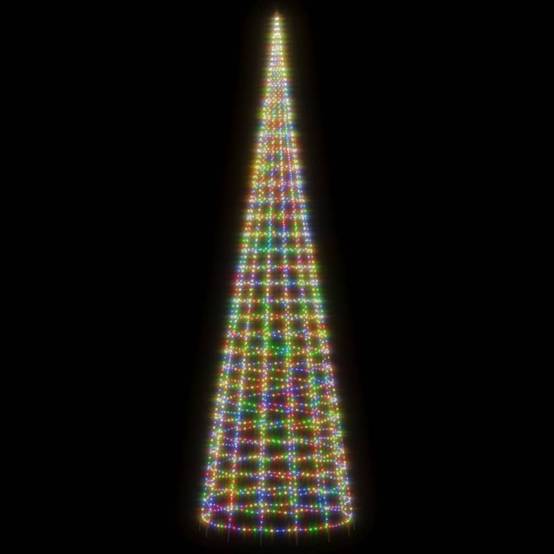 Sapin De Noël - Arbre de Noël lumineux sur mât de drapeau 3000LED coloré 800 cm - Image 3