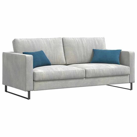 Lot de 2 Coussins Décoratifs Velours Côtelé Déhoussable pour Canapé Salon Bleu 50x30 cm – ComfortXL Outdoor Living - Image 3