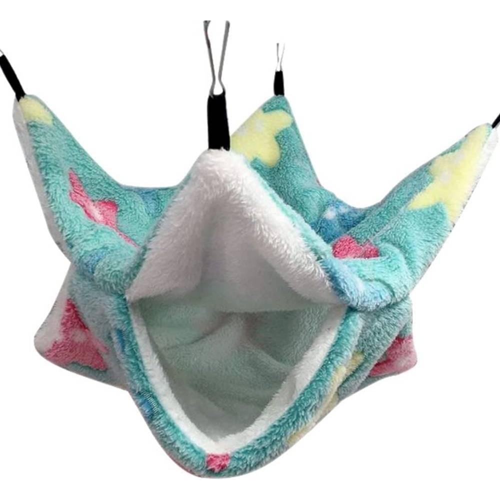 Care hamster et souris-Hamac double couche pour petits animaux - Polaire douce - 34x34 cm - Pour furets, rats et lapins - Living123 - Image 3