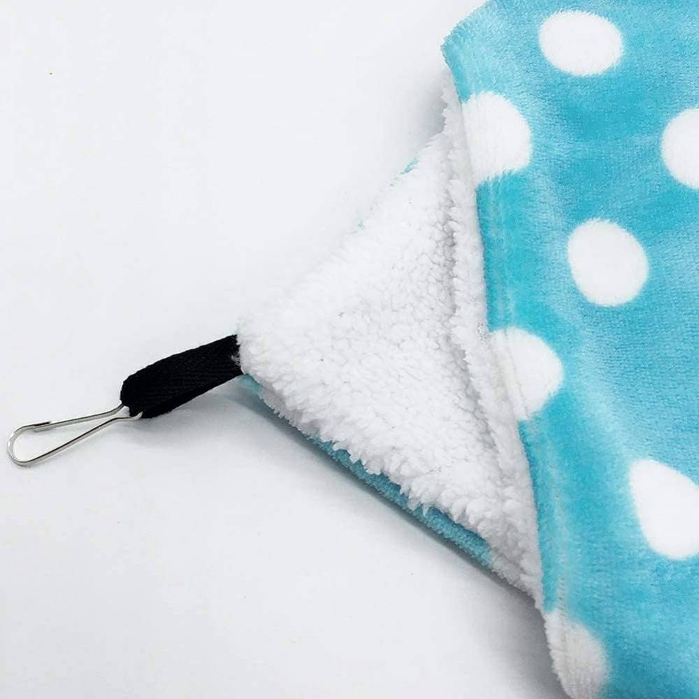 Care hamster et souris-Hamac double couche pour petits animaux - Polaire douce - 34x34 cm - Pour furets, rats et lapins - Living123 - Image 4
