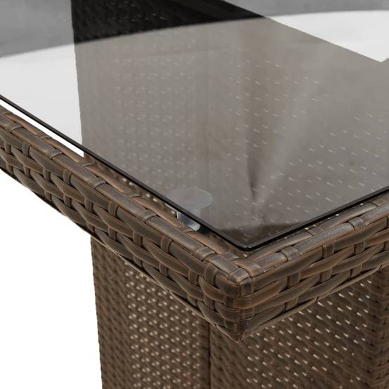 ComfortXL - Table et 10 fauteuils de jardin résine tressée relax avec repose-pieds Marron – ComfortXL Outdoor Living - Image 6