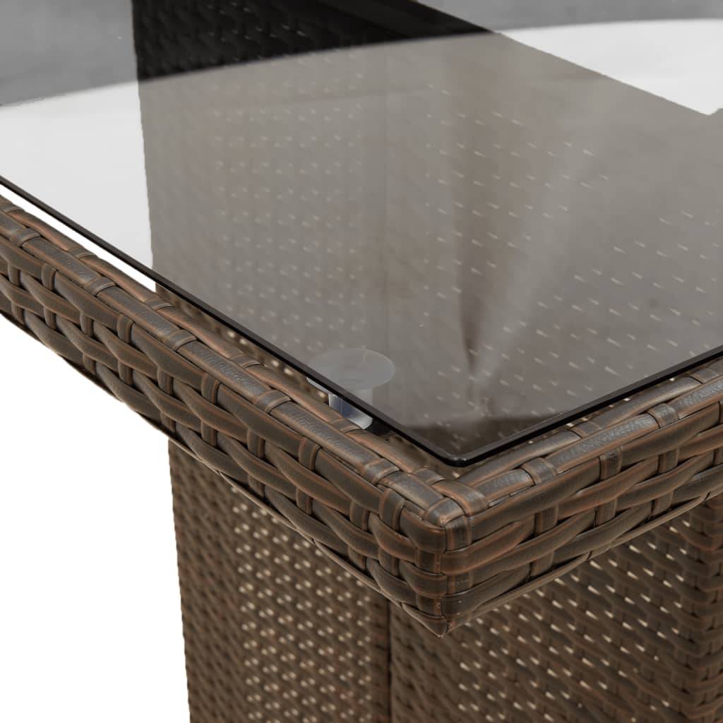 ComfortXL - Table et 10 fauteuils de jardin résine tressée relax avec repose-pieds Marron – ComfortXL Outdoor Living - Image 6