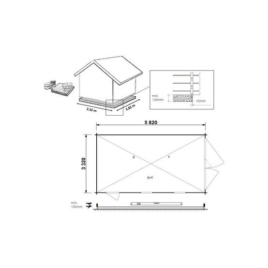 Altanka - Garage en bois - 21m2 - 3.5x6m - imprégné - Ep. 28mm - couleur: marron - GAR20 - ALTANKA - Image 4