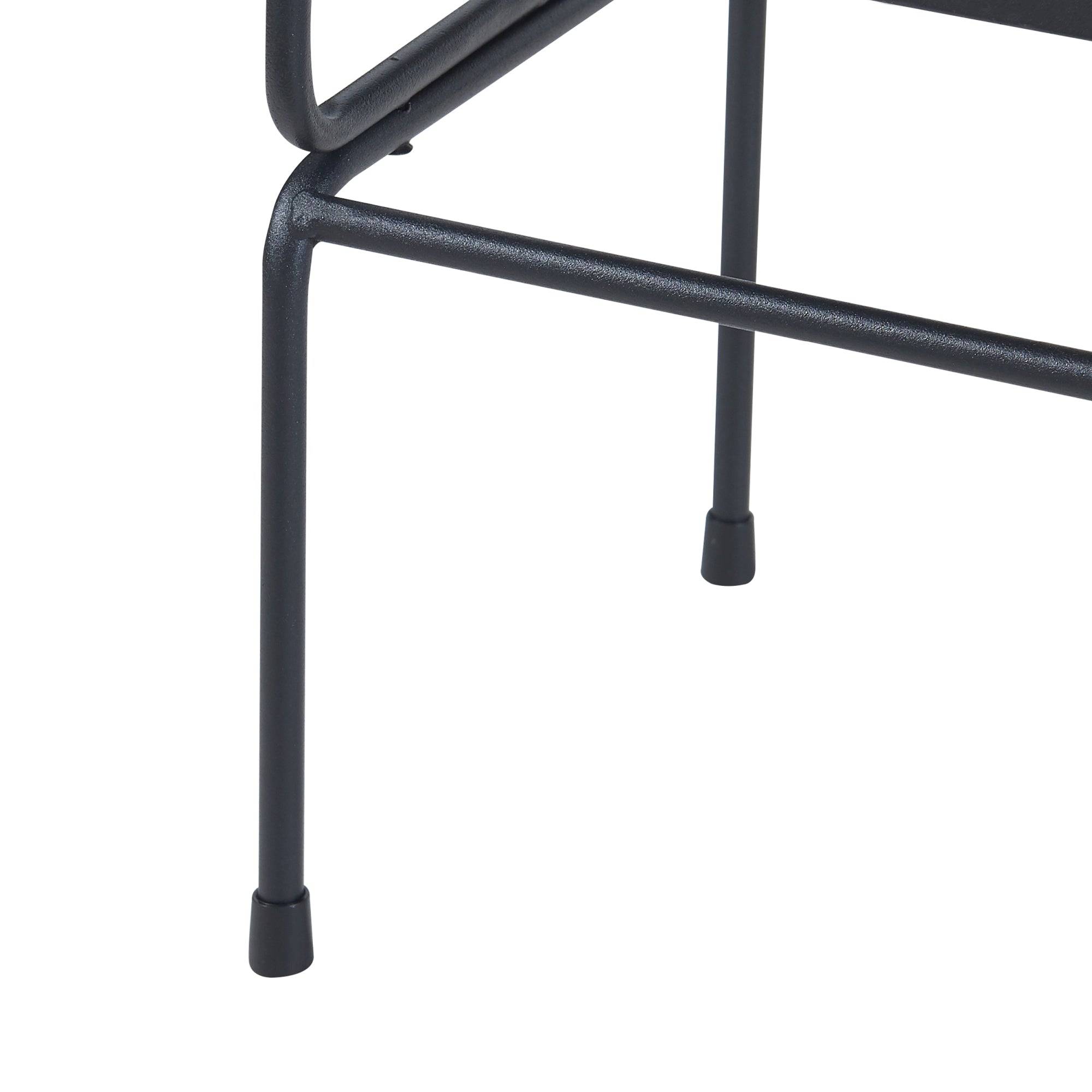 Support pour plantes métal 36 x 20 x 20 cm noir - Image 6