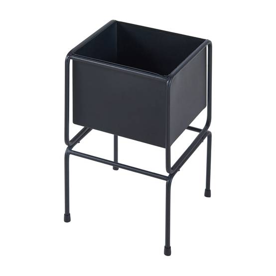 Support pour plantes métal 36 x 20 x 20 cm noir - Image 3