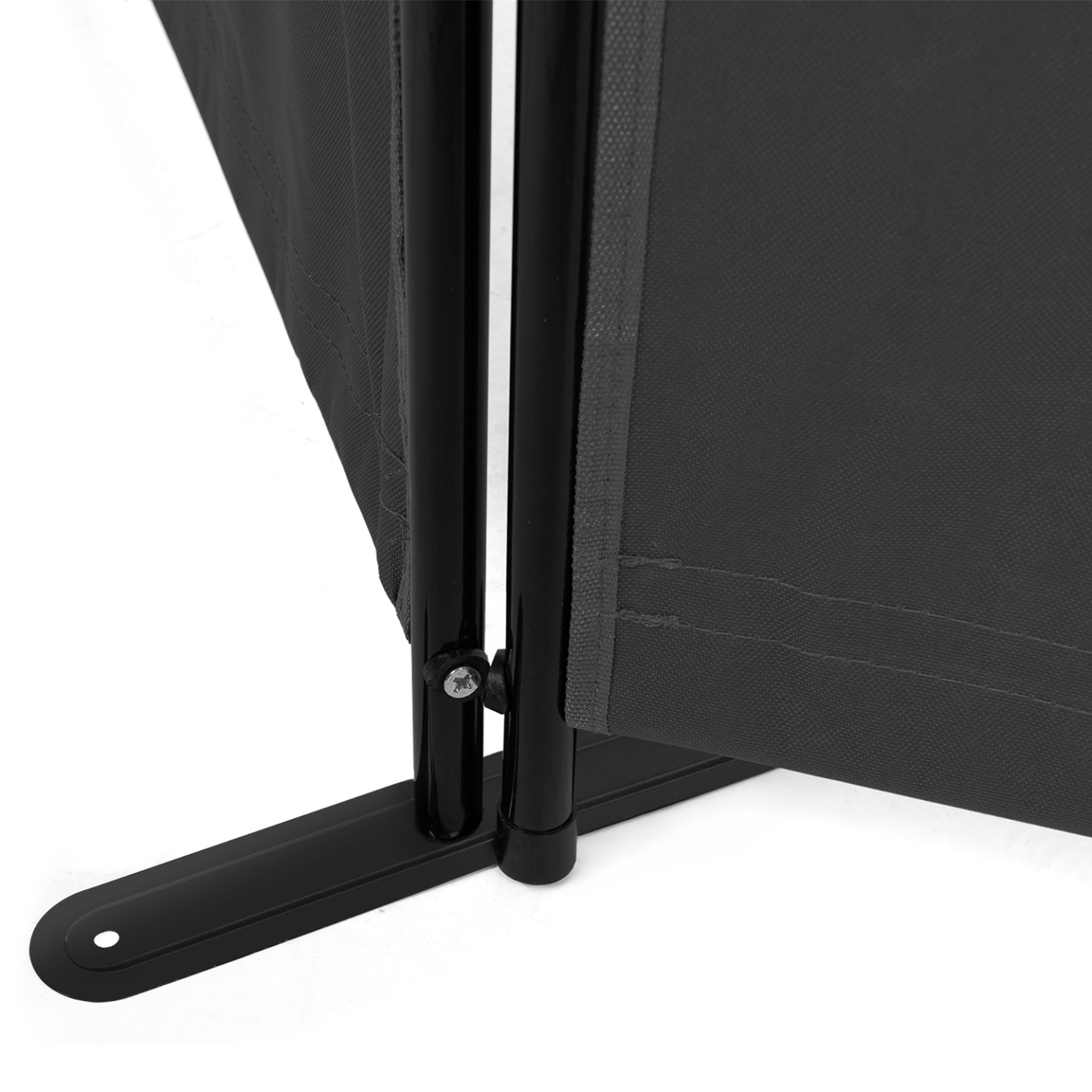 Paravent intérieur et extérieur sur pieds 3 panneaux 250 x 180 cm gris anthracite séparateur store latéral - Image 6