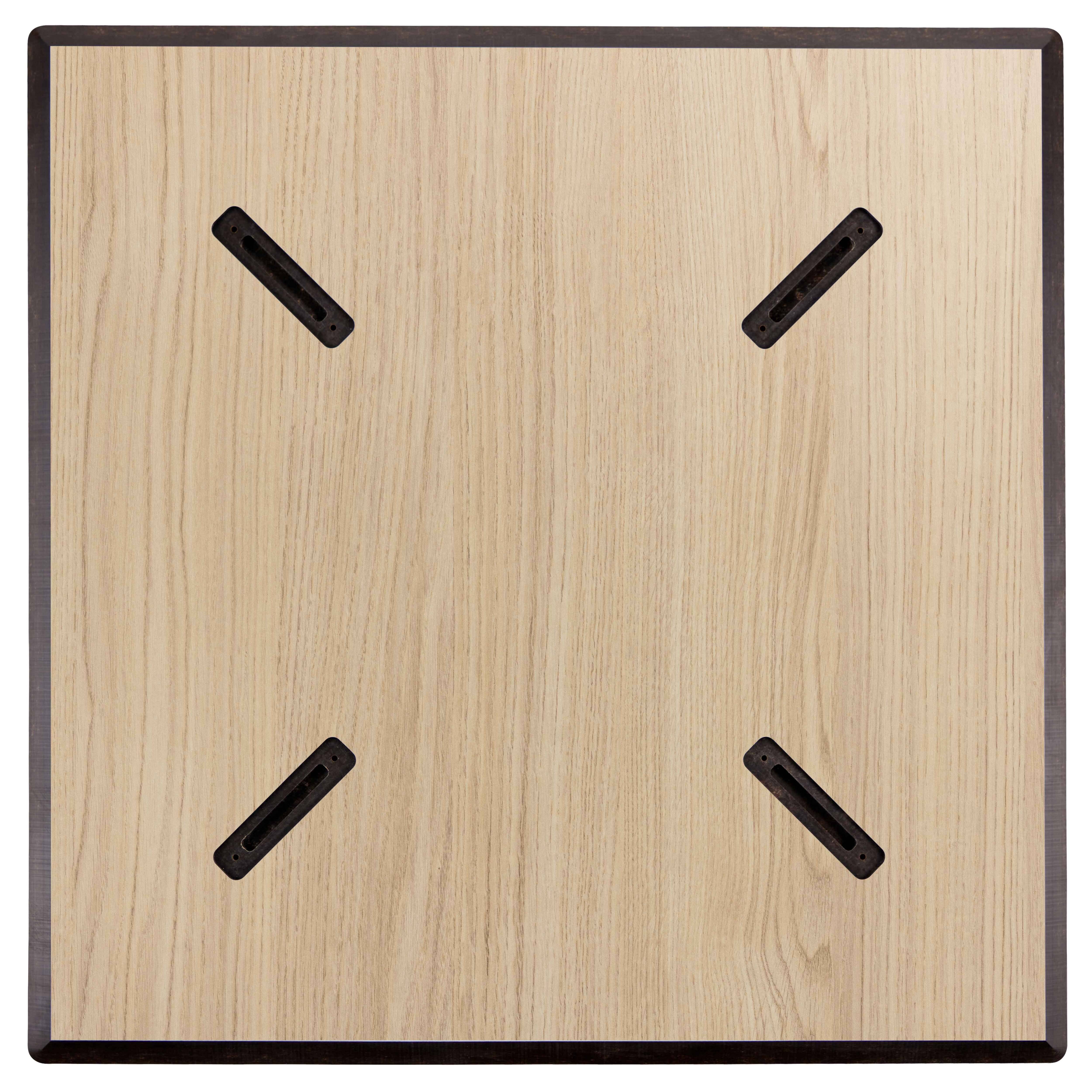 Oviala - Ensemble table haute stratifié chêne et 2 chaises hautes gris - Oviala - Image 6