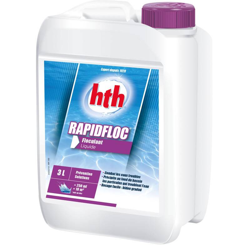 Floculant liquide piscine hth RAPIDFLOC - 3 litres - 3 litres - Image 2