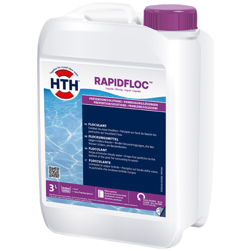 Floculant liquide piscine hth RAPIDFLOC - 3 litres - 3 litres - Image 1