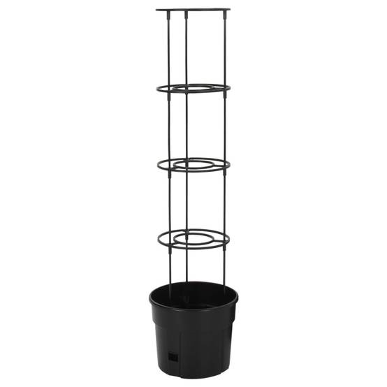 Jardinière, Bac à fleurs, Pot de fleurs à tomate Anthracite Ø29,5x115 cm Polypropylène - Image 3