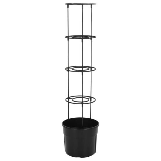 Jardinière, Bac à fleurs, Pot de fleurs à tomate Anthracite Ø29,5x115 cm Polypropylène - Image 4