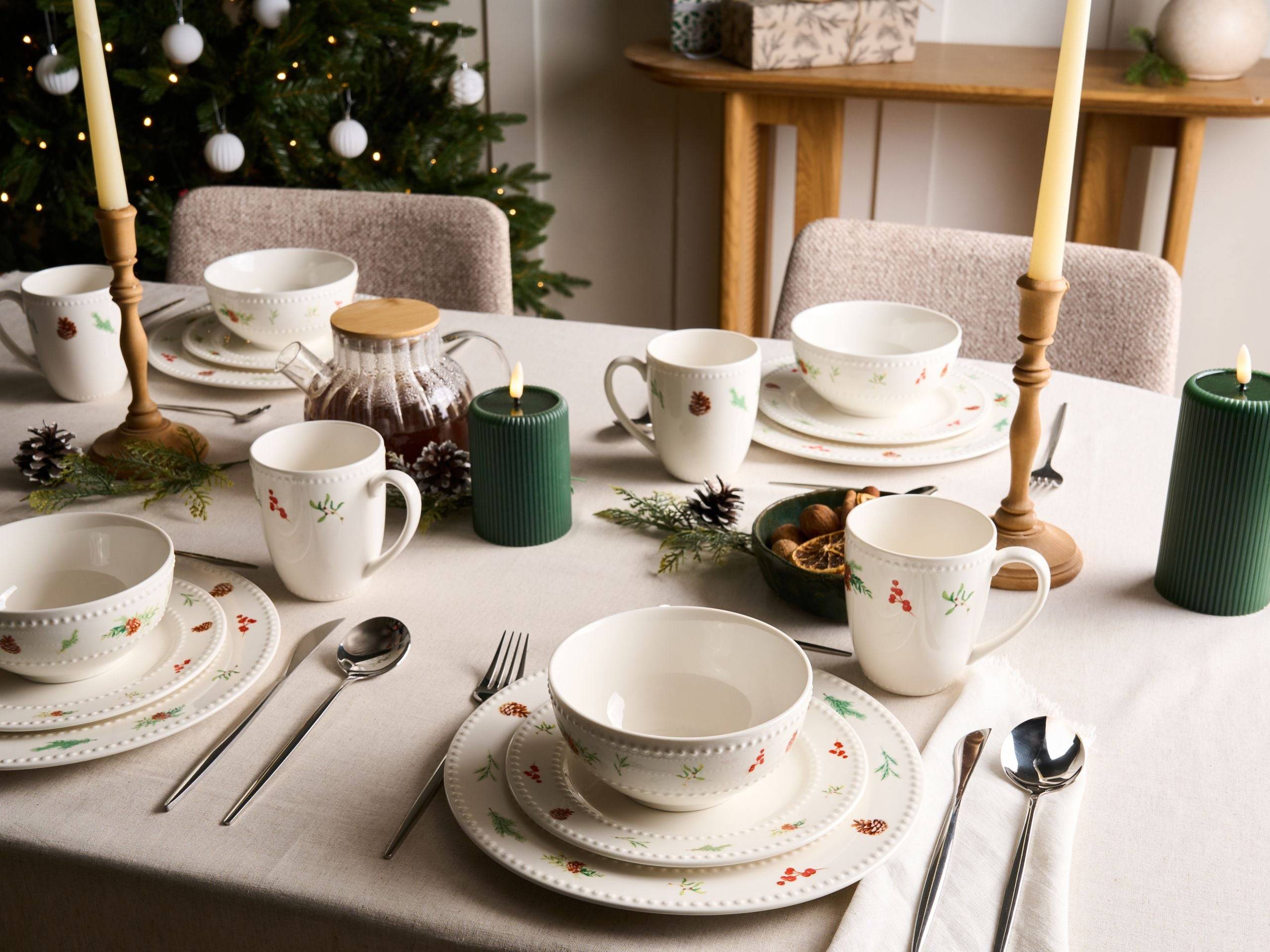 Beliani - Service de table Porcelaine Blanc MARJORAM - 27x27x2- Beliani - Image 1