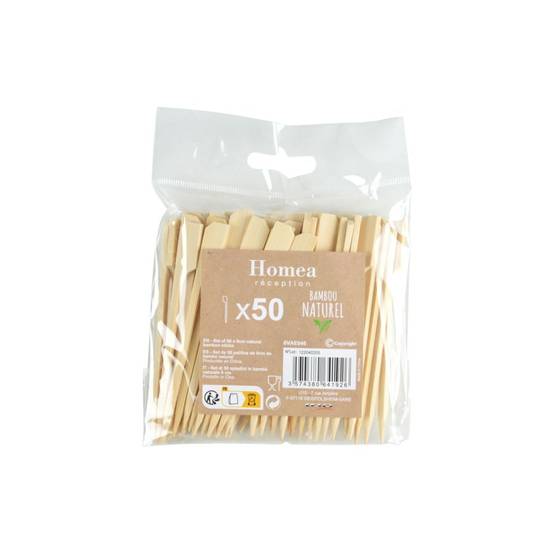 Lot de 50 Piques de Cuisine "Apéritif" 9cm Naturel - Image 3