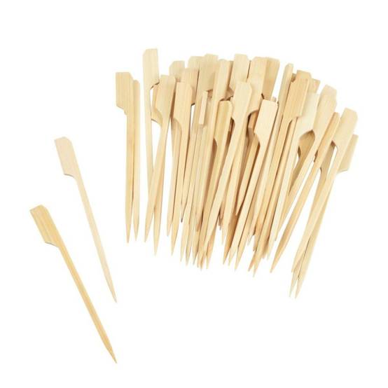 Lot de 50 Piques de Cuisine "Apéritif" 9cm Naturel - Image 1