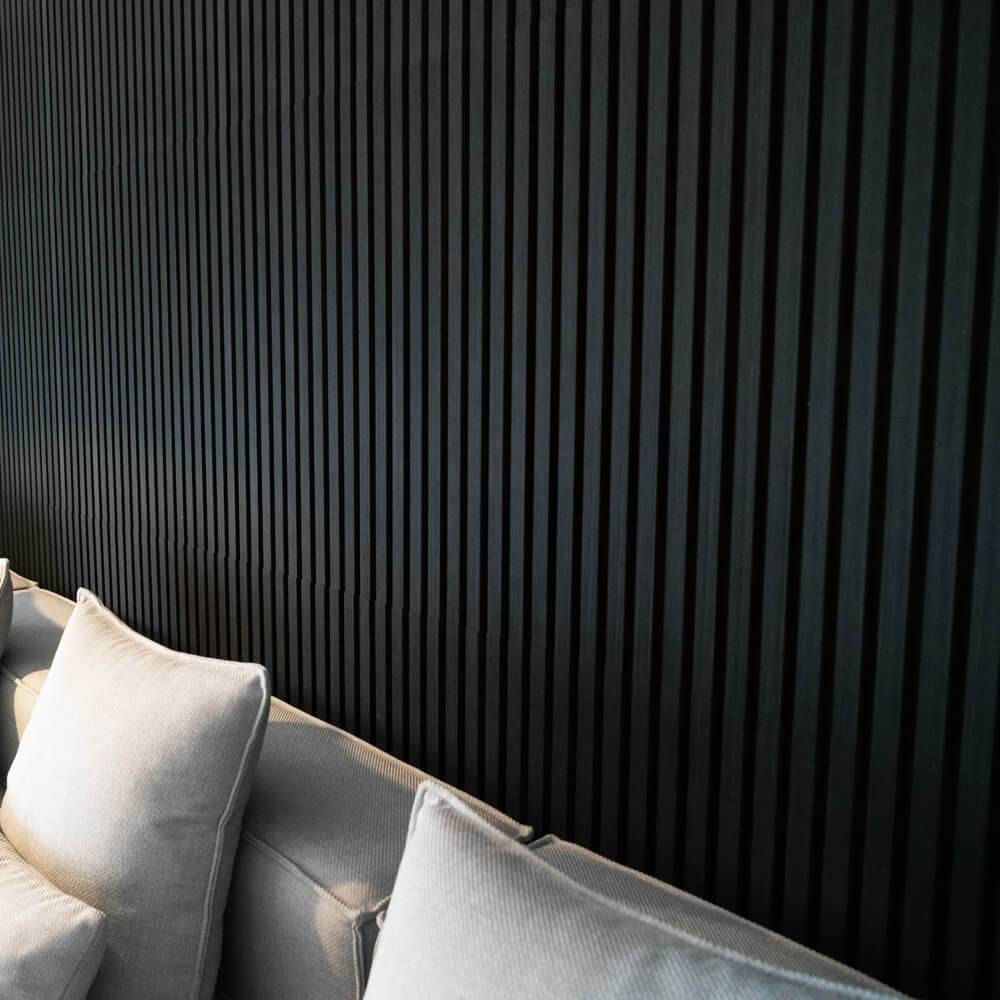 Home Deluxe - HOME DELUXE - Panneau acoustique SONIC Black Oak - 1 panneau – 0,32 m², env. 80 x 40 cm, bois / polyester, peut être placé les uns sur les autres ou - Image 3