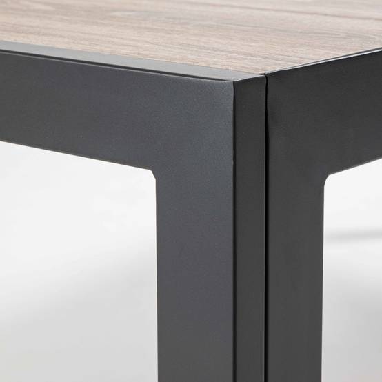 Oviala - Table de jardin 6 places en aluminium et céramique marron Tivoli - Oviala - Image 4