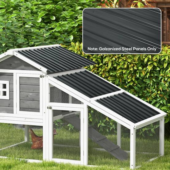 Lot de 12 panneaux en acier galvanisé Résistant aux Intempéries, gris anthracite, dim. d'un panneau 129L x 45l cm - Image 4